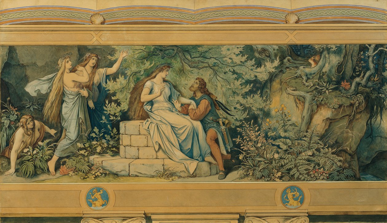 A Melusina Bonita: II. No Poço da Floresta de Moritz Ludwig von Schwind