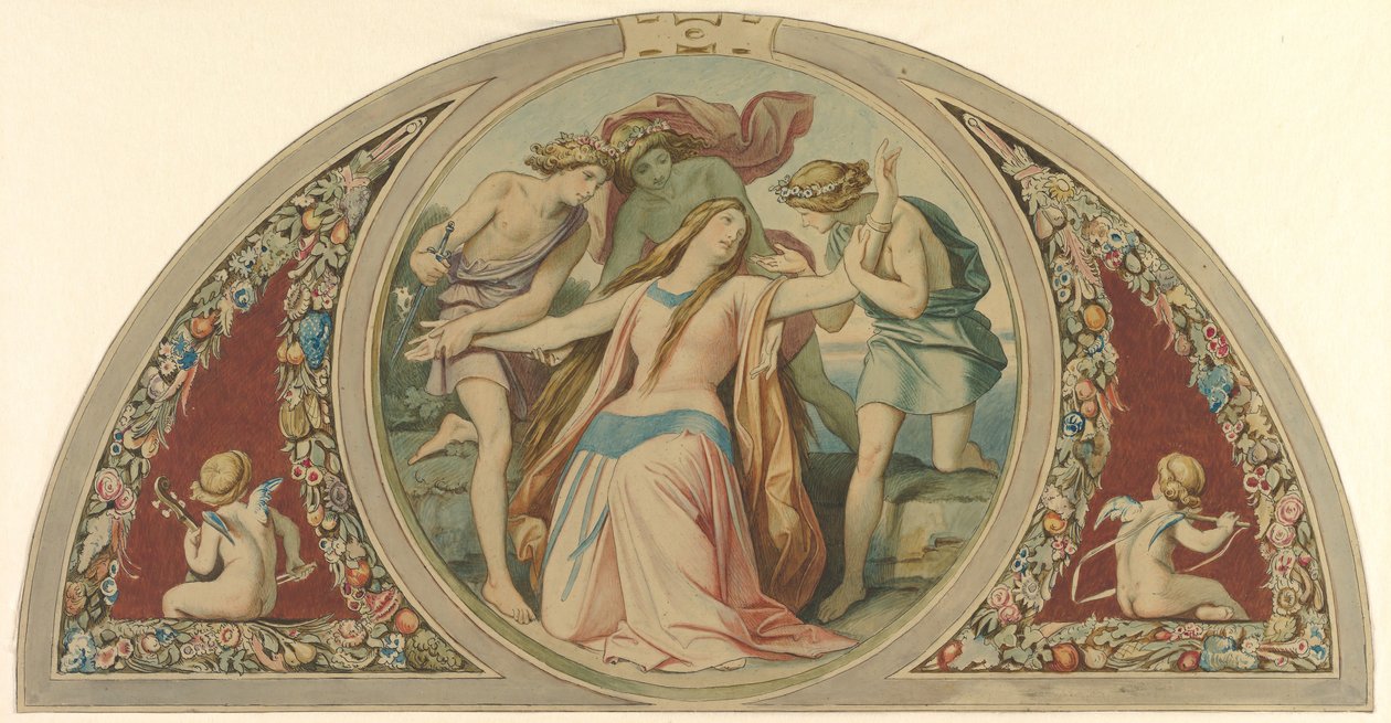 Três Garotos Salvam o Desesperado Pamina do Suicídio, 1864. de Moritz Ludwig von Schwind