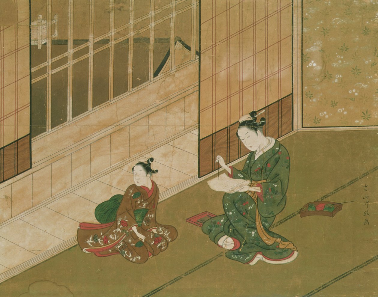 Cena interior, c.1730 de Moromasa