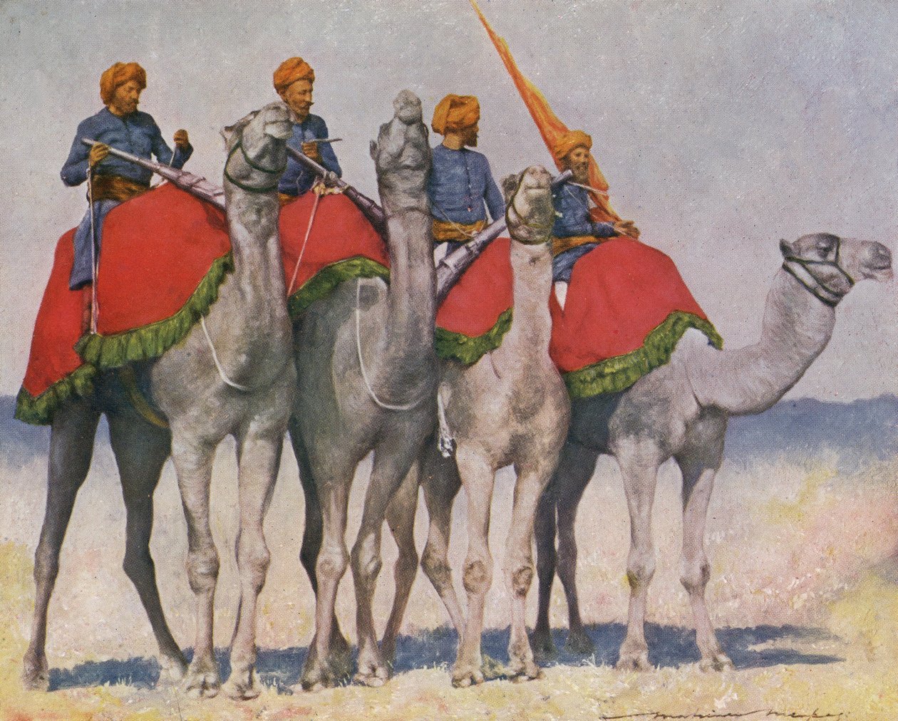 Cavalaria de camelo indiana - início do século XX de Mortimer Ludington Menpes