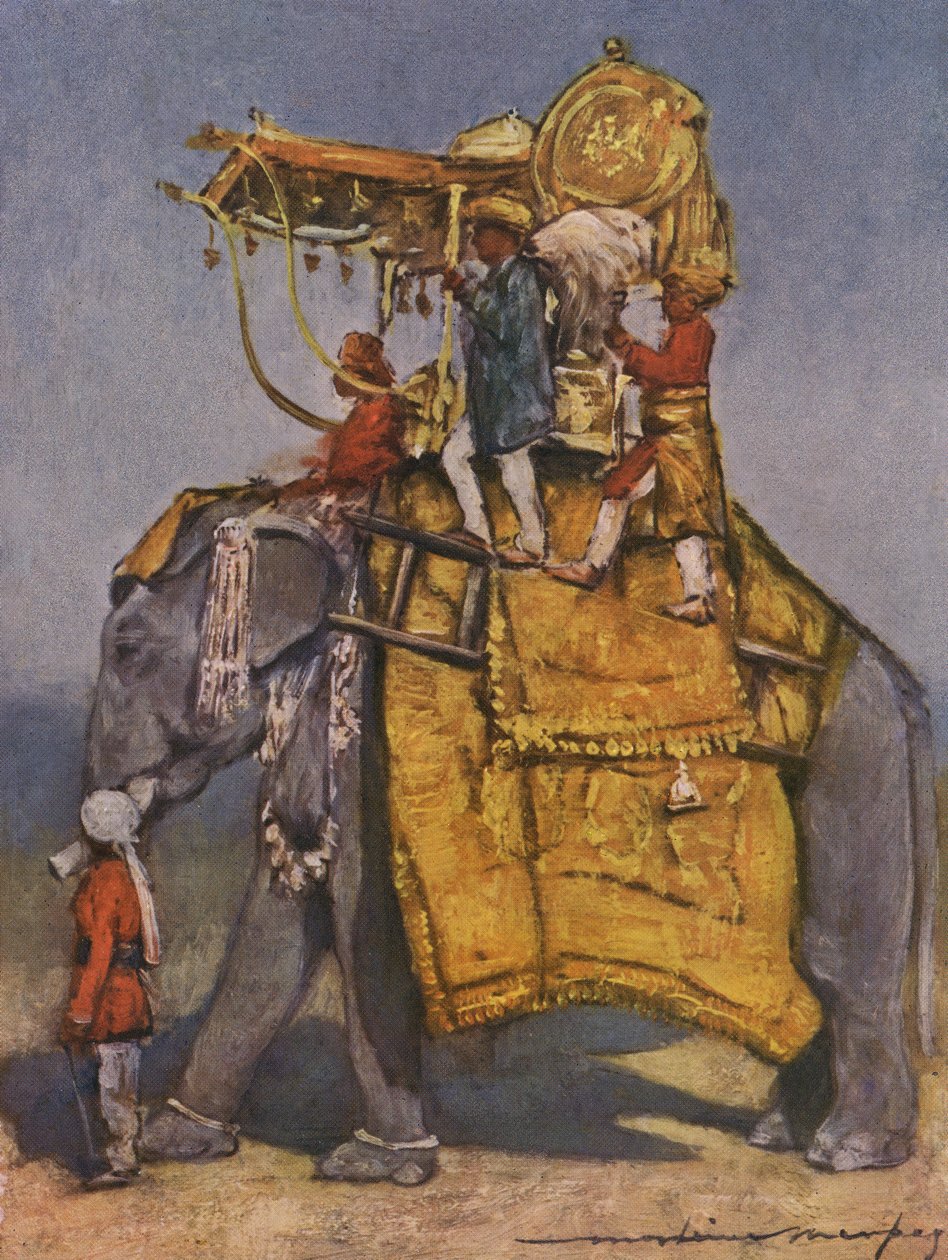 Elefante do estado indiano - século XIX de Mortimer Ludington Menpes