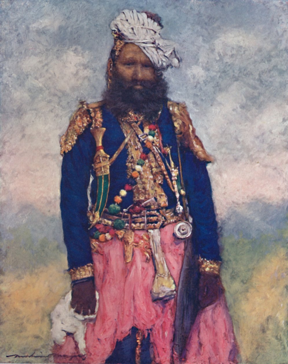Um Retentor de Rajgargh, 1903 de Mortimer L Menpes