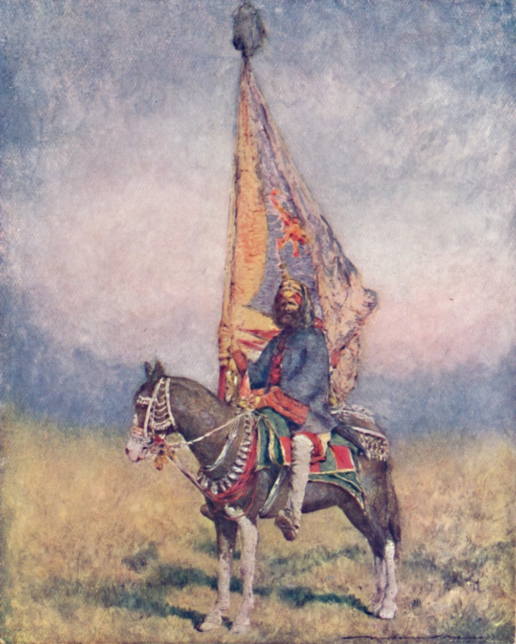 Um porta-estandarte de Cutch, 1903 de Mortimer L Menpes