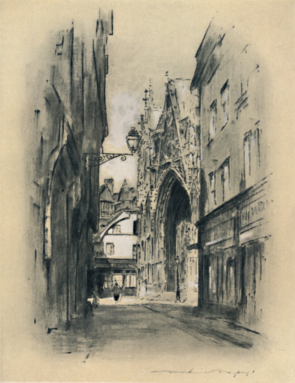 Catedral de Lillebonne, 1903 de Mortimer L Menpes