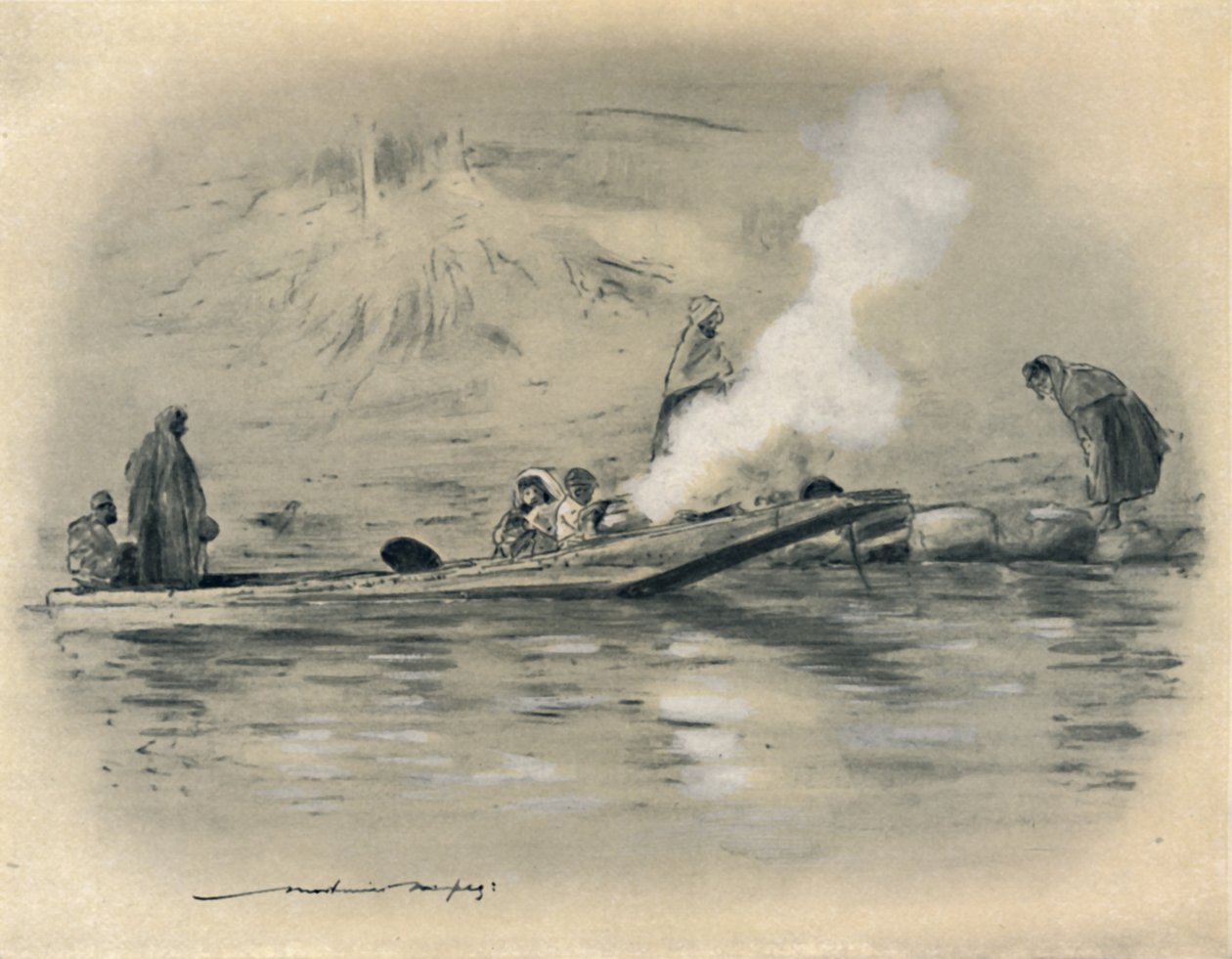 Família da tribo nômade, 1903 de Mortimer L Menpes