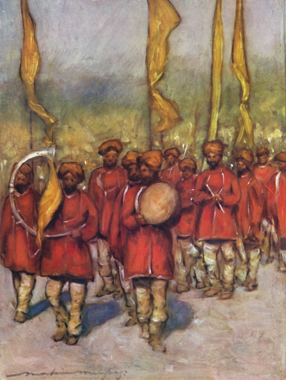 Bardos nativos do estado de Cutch, 1903 de Mortimer L Menpes