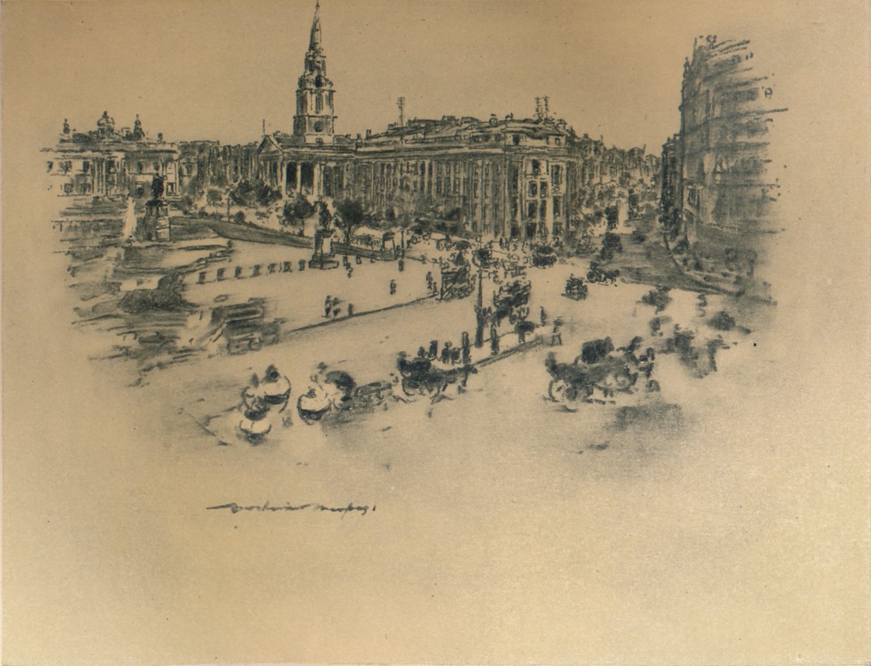 Praça Trafalgar, 1903 de Mortimer L Menpes