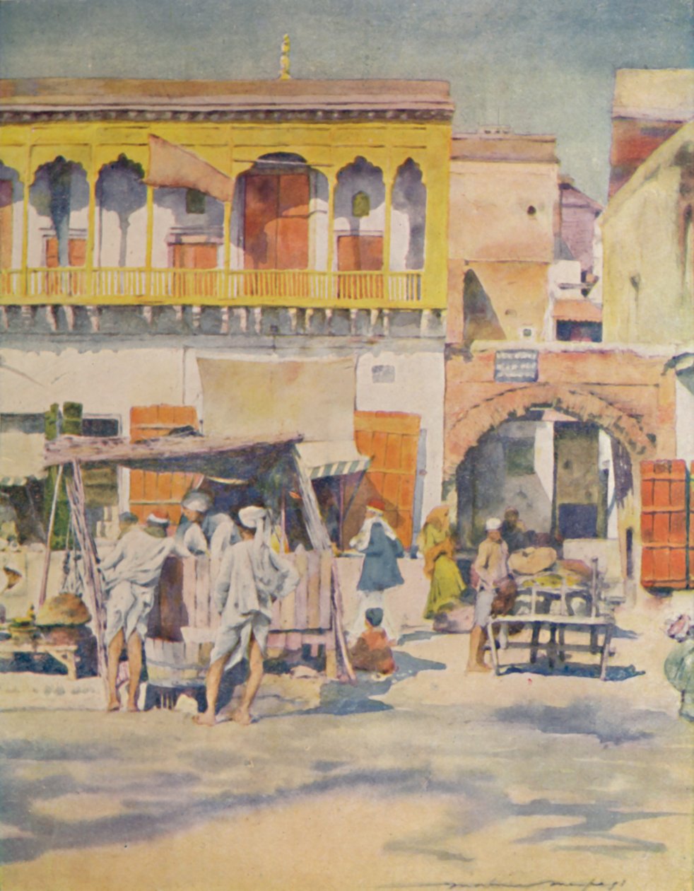 Um Bazar, Delhi, 1905 de Mortimer Ludington Menpes