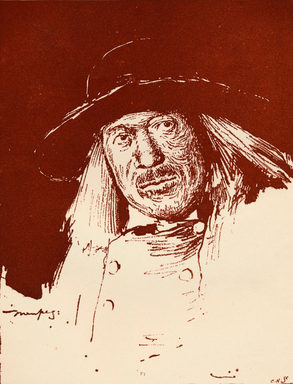 Um camponês da Bretanha, c1898 de Mortimer Ludington Menpes