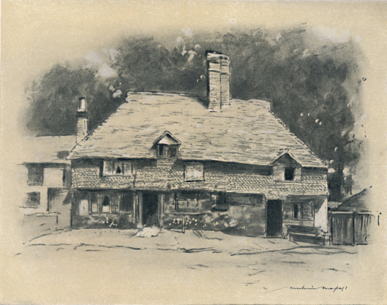 Uma casa de campo em Surrey, 1903 de Mortimer Ludington Menpes