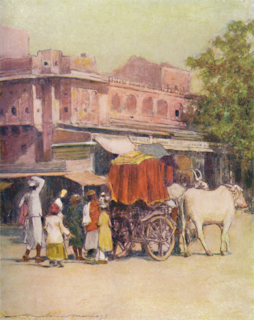 Um carro de boi nativo, 1905 de Mortimer Ludington Menpes