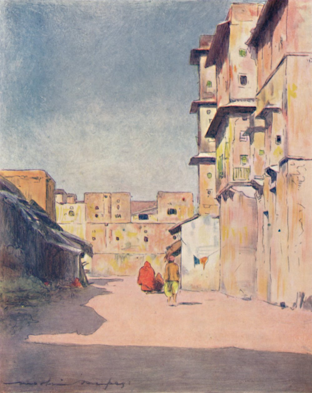 Uma rua em Jeypore, 1905 de Mortimer Ludington Menpes