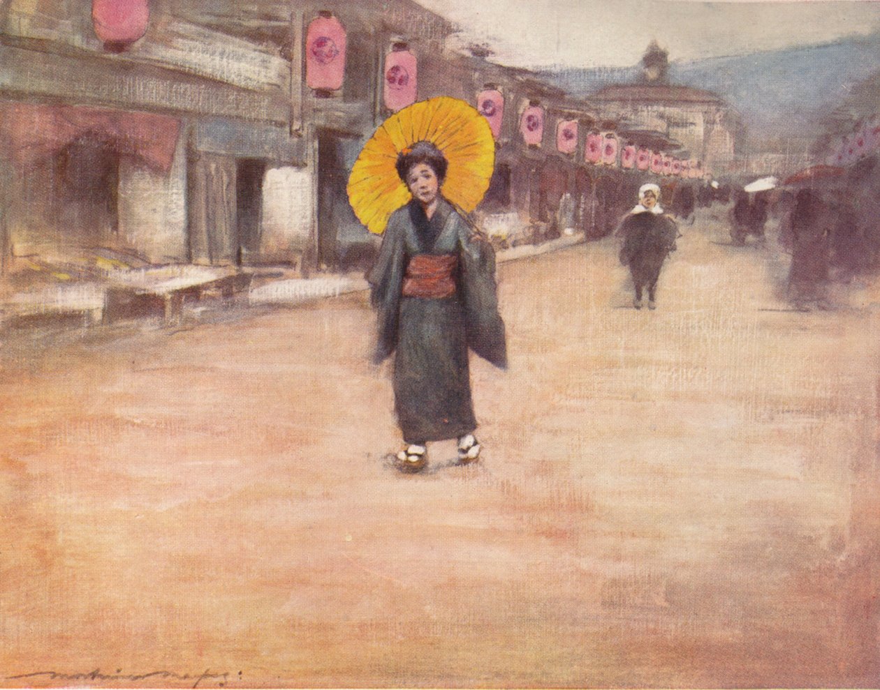 Rua em Kioto, c1887, 1901 de Mortimer Ludington Menpes
