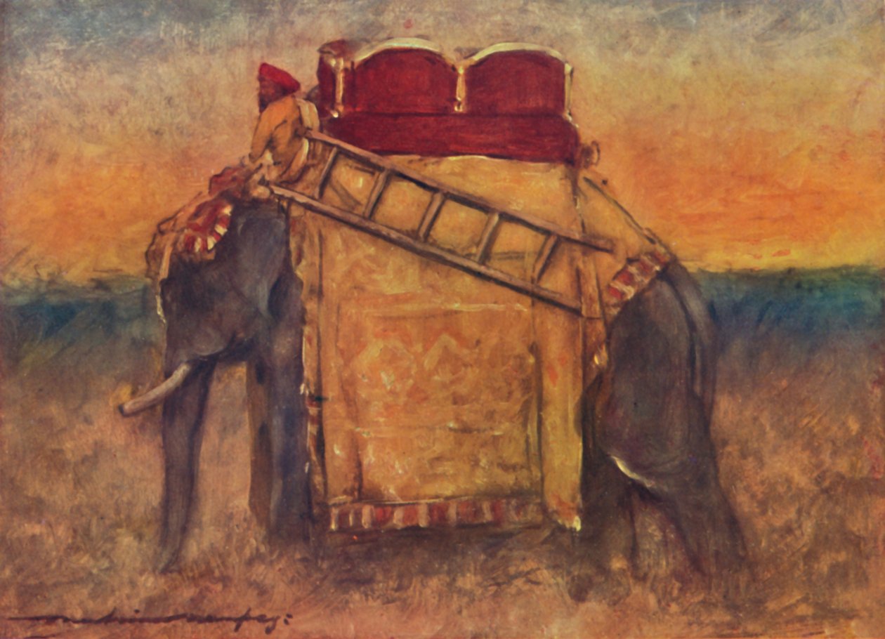 Um elefante da Índia central, 1903 de Mortimer Ludington Menpes