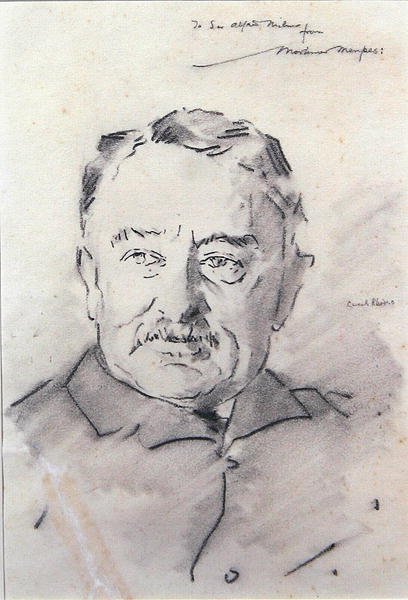 Cecil Rhodes (carvão vegetal sobre papel) de Mortimer Ludington Menpes