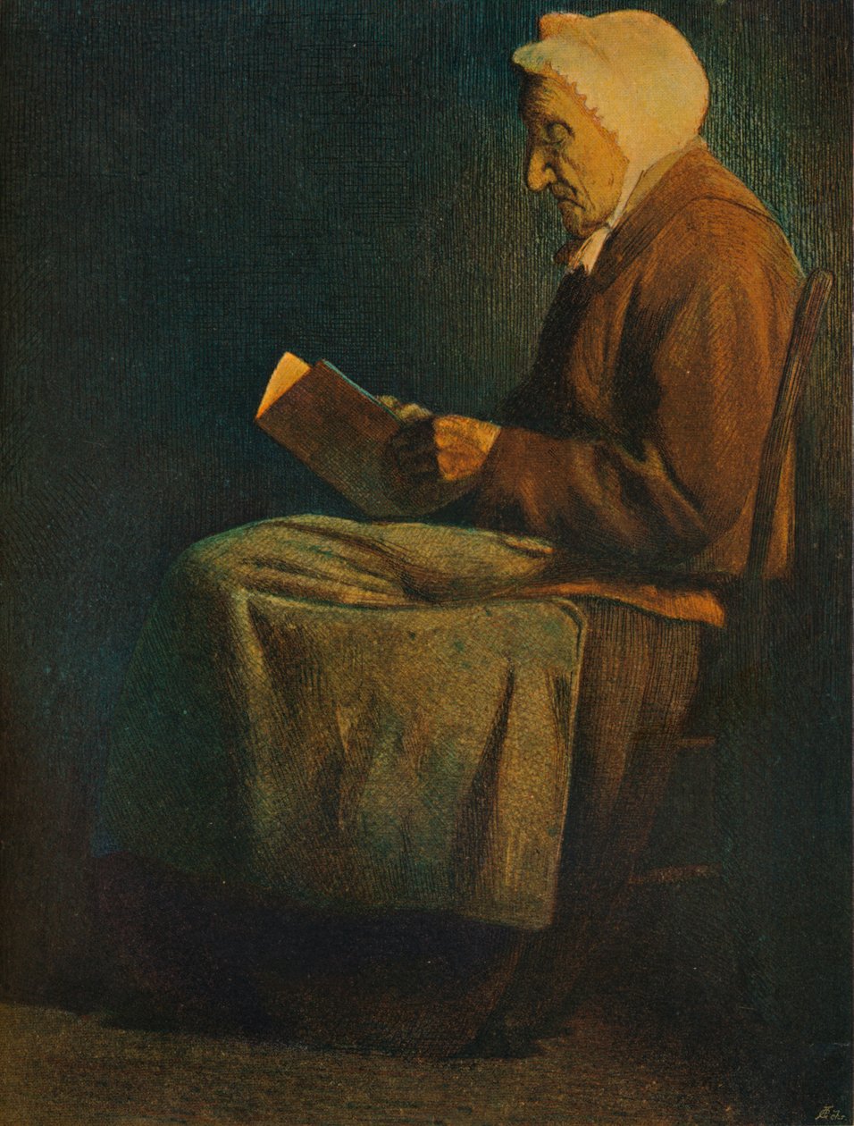 De uma gravura em cores. Por Mortimer Menpes, século XIX de Mortimer Ludington Menpes
