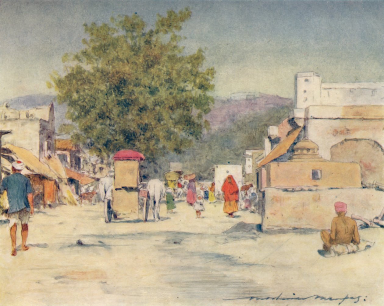 Na cidade de Jeypore, 1905 de Mortimer Ludington Menpes