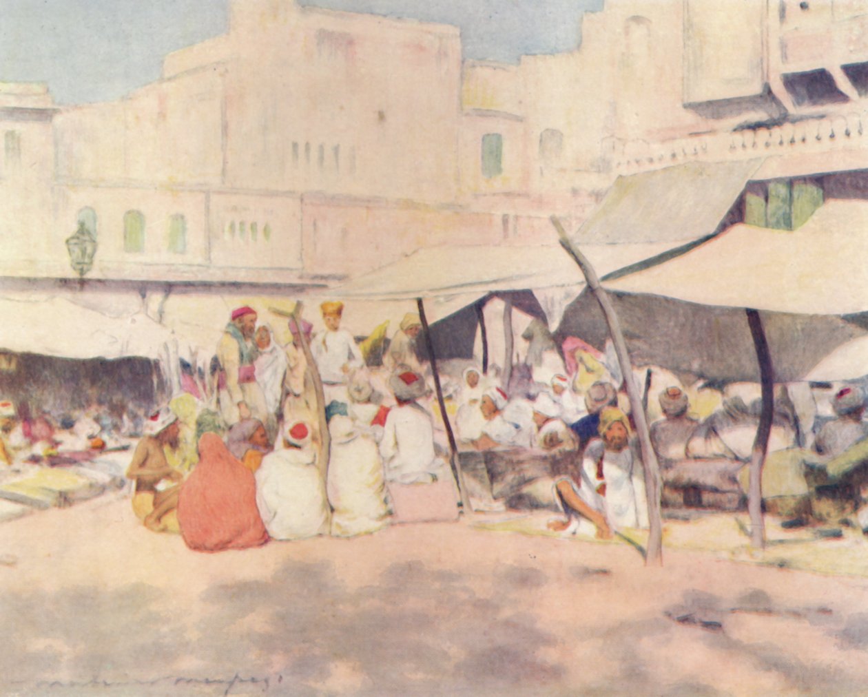 No mercado, Jeypore, 1905 de Mortimer Ludington Menpes