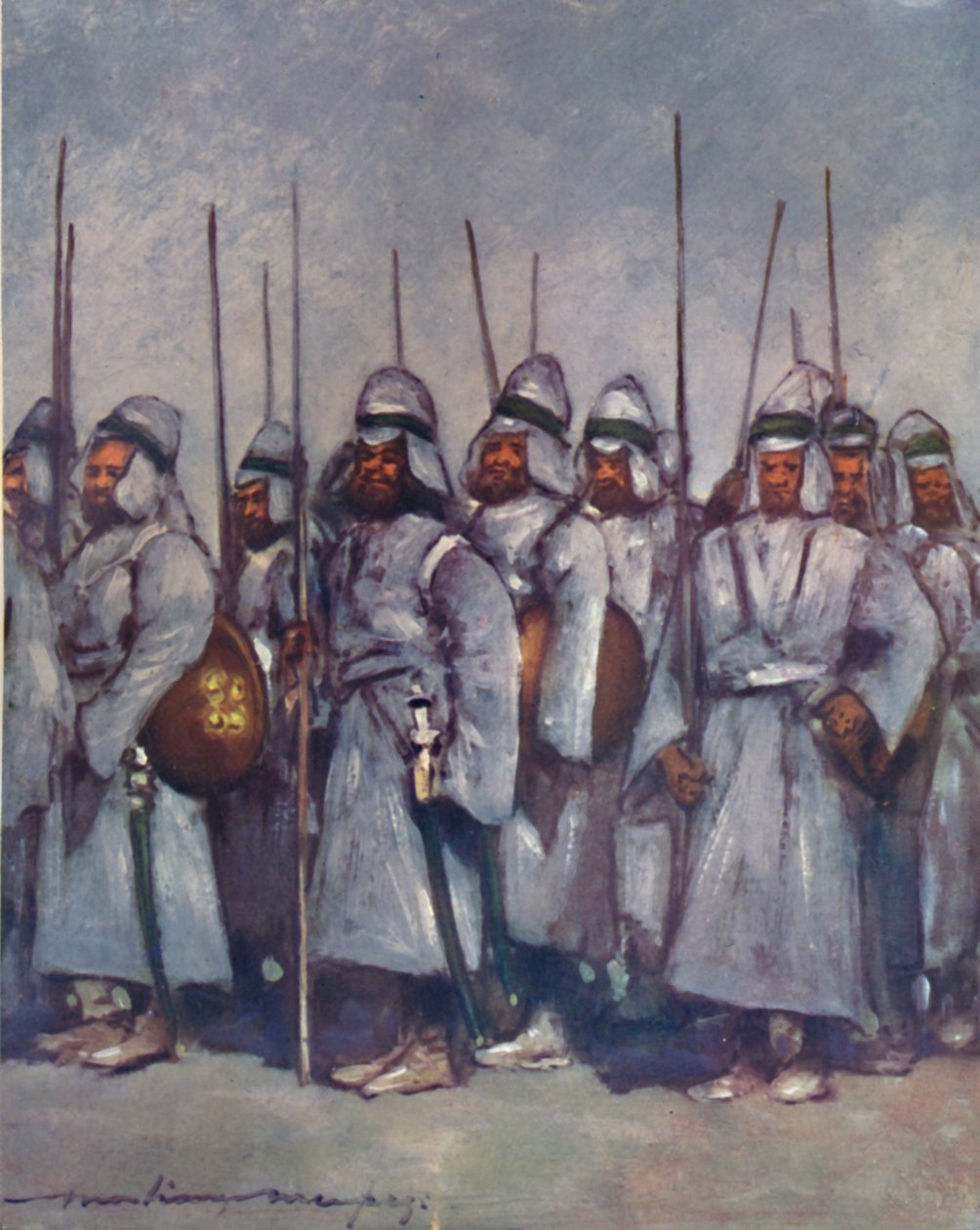 Soldados acolchoados de Kishengarh, 1903 de Mortimer Ludington Menpes