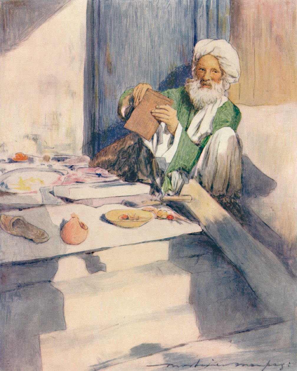 O leitor ávido, 1905 de Mortimer Ludington Menpes