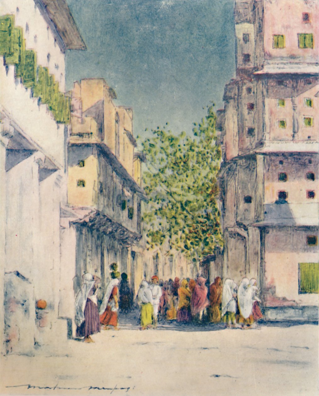 Pelas ruas de Deli, 1905 de Mortimer Ludington Menpes