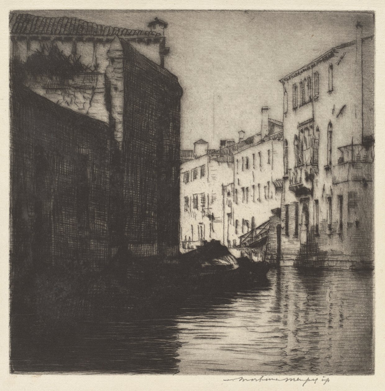 Um canal traseiro, Veneza de Mortimer Menpes