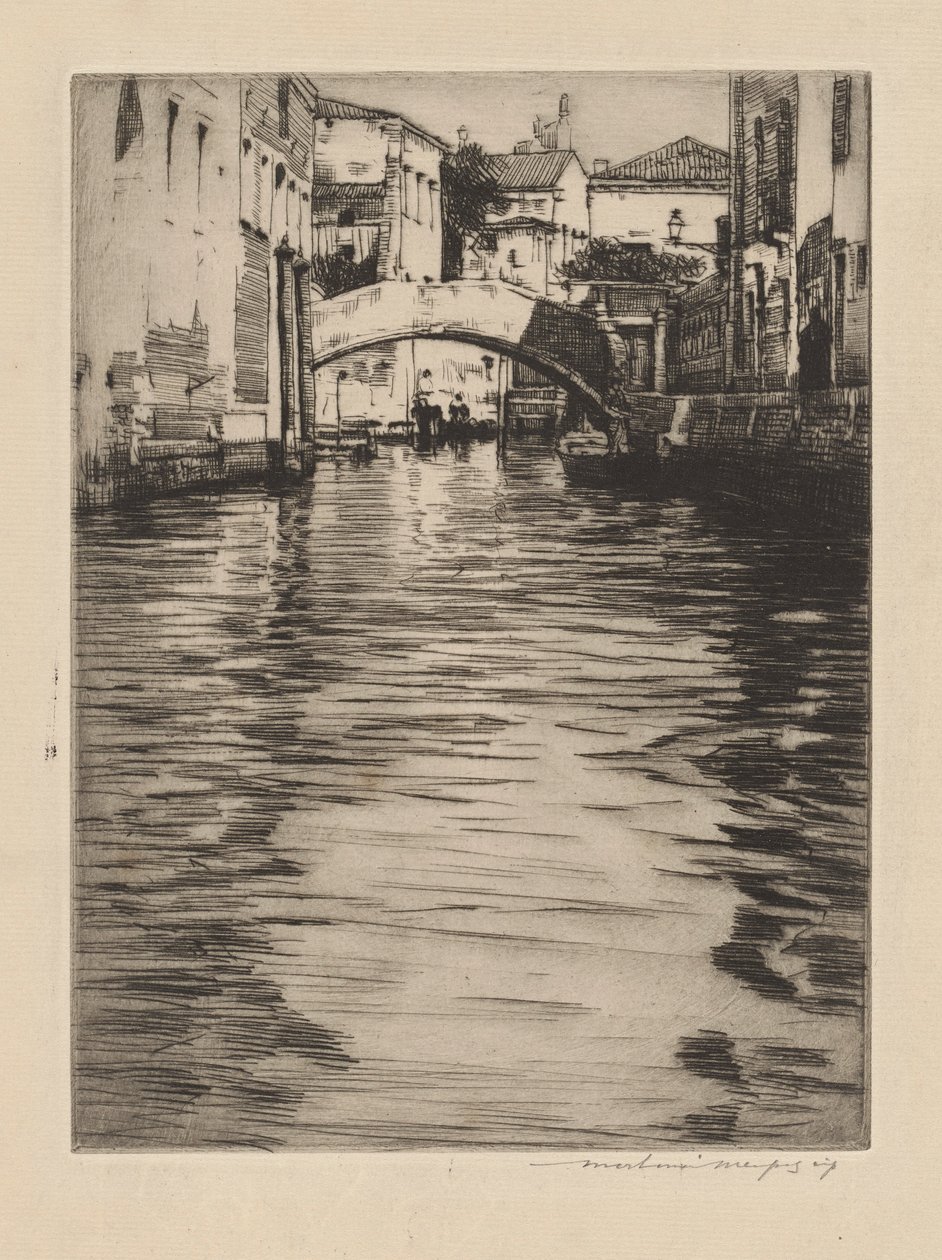 Reflexões, Veneza (Ponte de Luciano, Grande Canal) de Mortimer Menpes