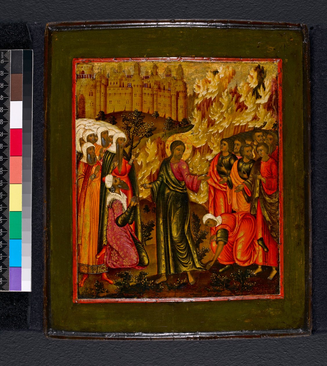 Ícone. Assunto não identificado do Evangelho, 1600-1699 de Moscow School