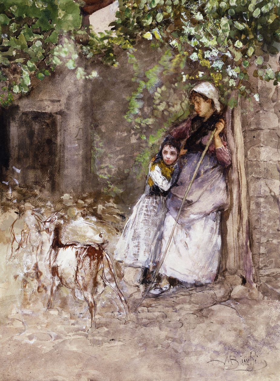 No portão da fazenda, de Mose Bianchi