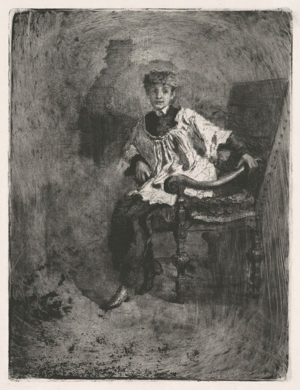 Acólito sentado de Mose Bianchi