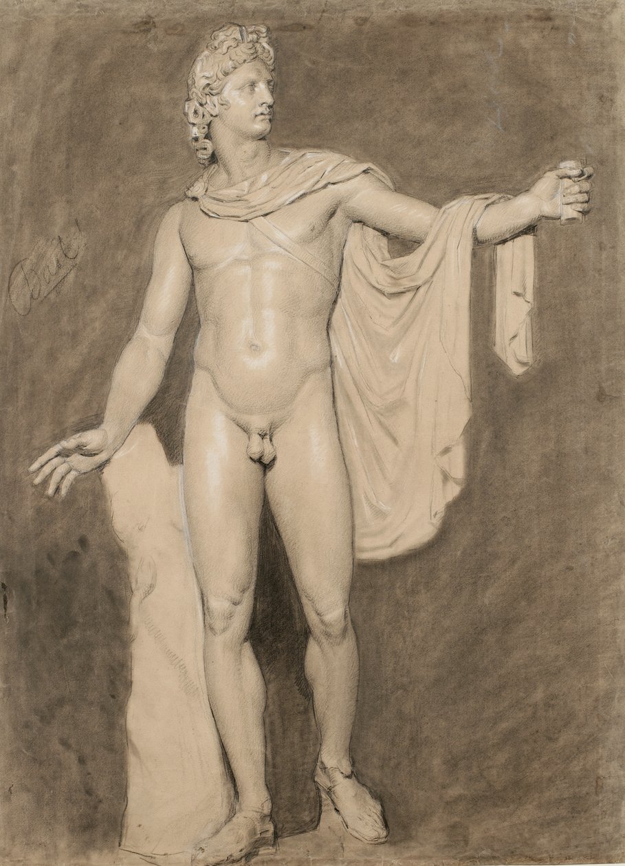 Fundido do Miradouro Apollo (giz preto e branco com lavagem sobre papel) de Moseley Danforth