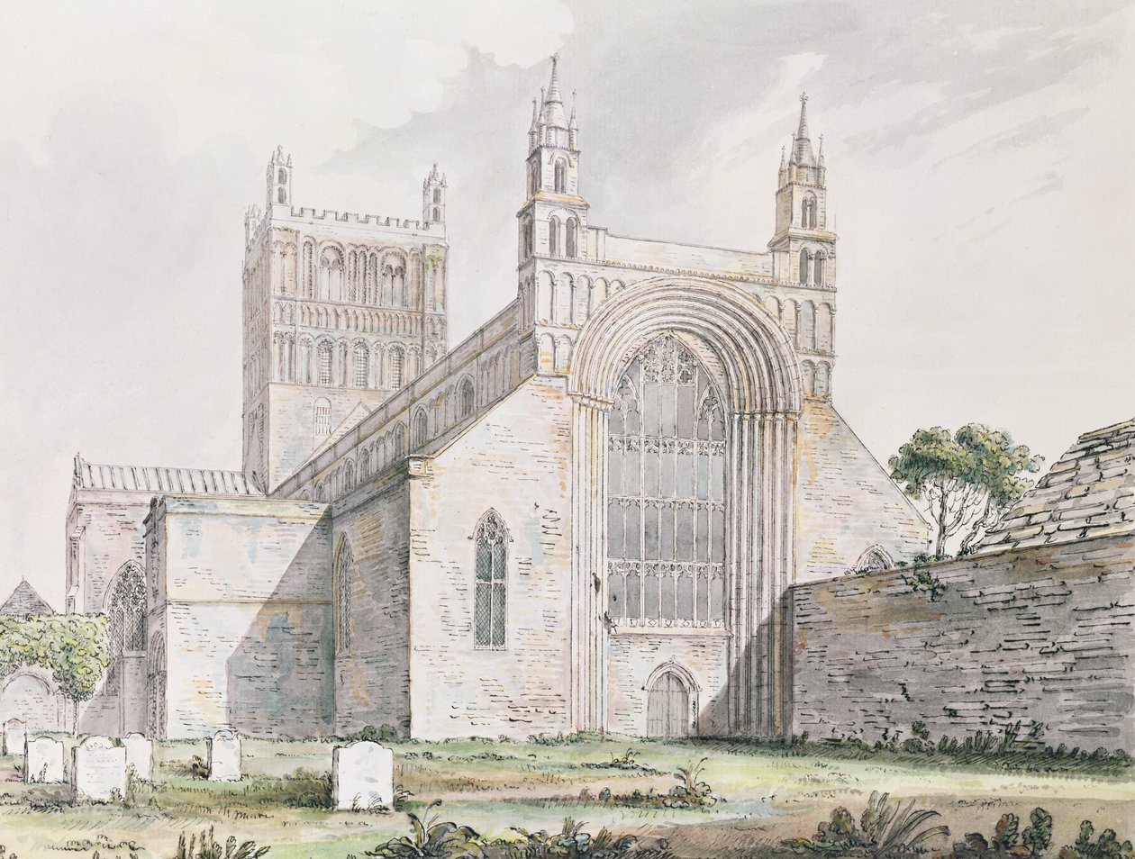 Igreja de Tewkesbury, Gloucestershire de Moses Griffith