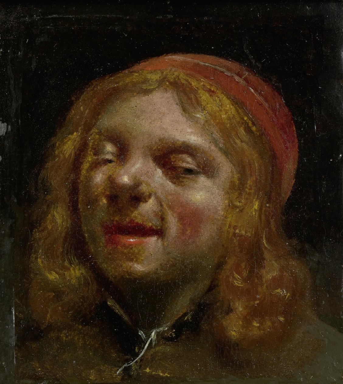 Auto-Retrato, O chamado Retrato de Jan Fabus, 1660-61 (óleo sobre papel, h 8cm × w 7 de Moses Ter Borch