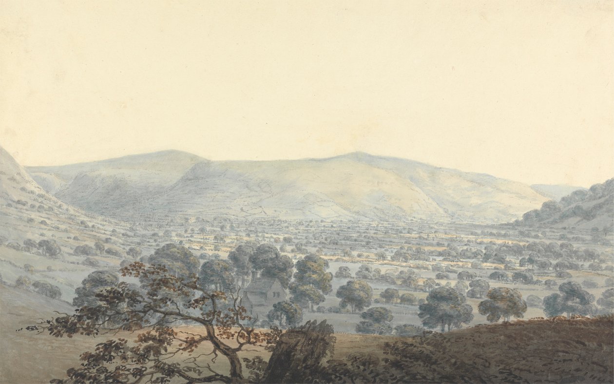 Vista distante de Llandrillo de Moses Griffith