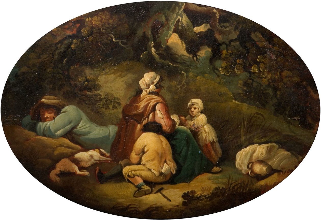 Ciganos em uma paisagem, 1804. de Moses Haughton