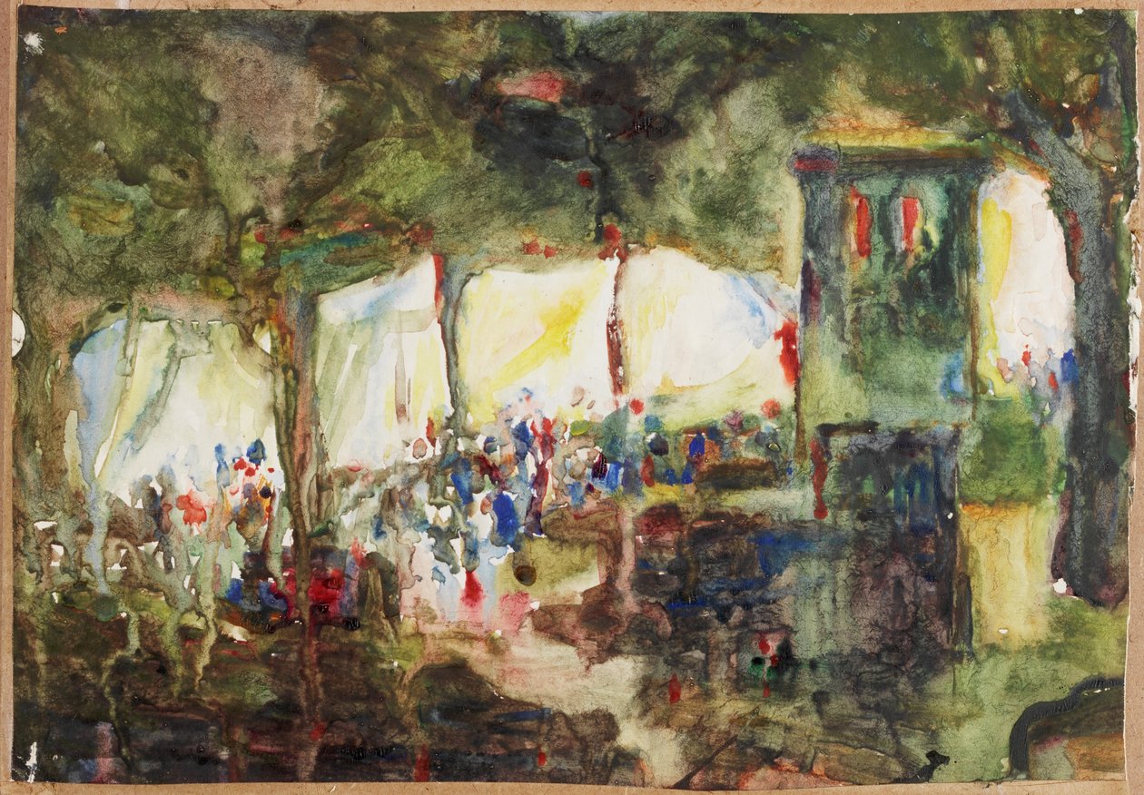 A Feira (aguarela sobre papel) de Moses J. Adams