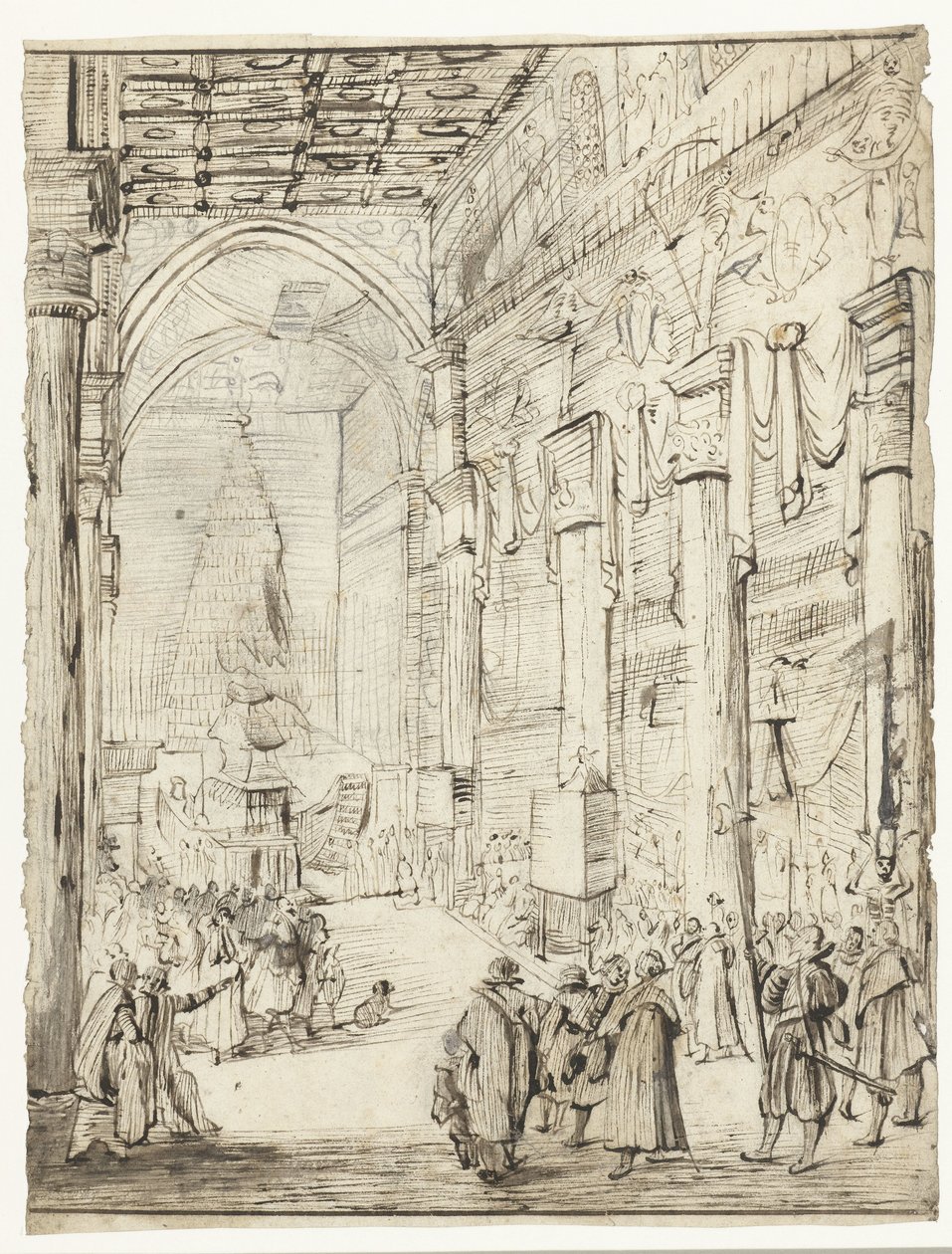 Catafalque do Imperador Matthias da Áustria de Moses Ter Borch