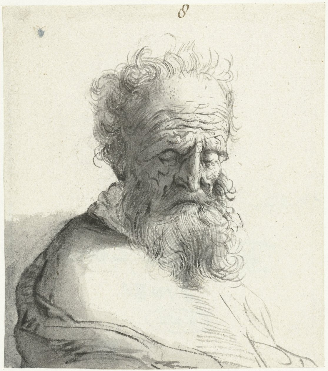 Cabeça de um homem idoso de Moses Ter Borch