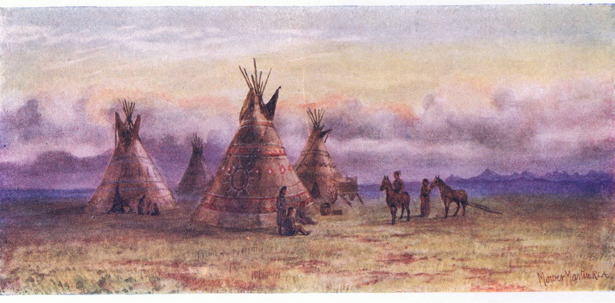 Wigwams nativos americanos de Mower Martin