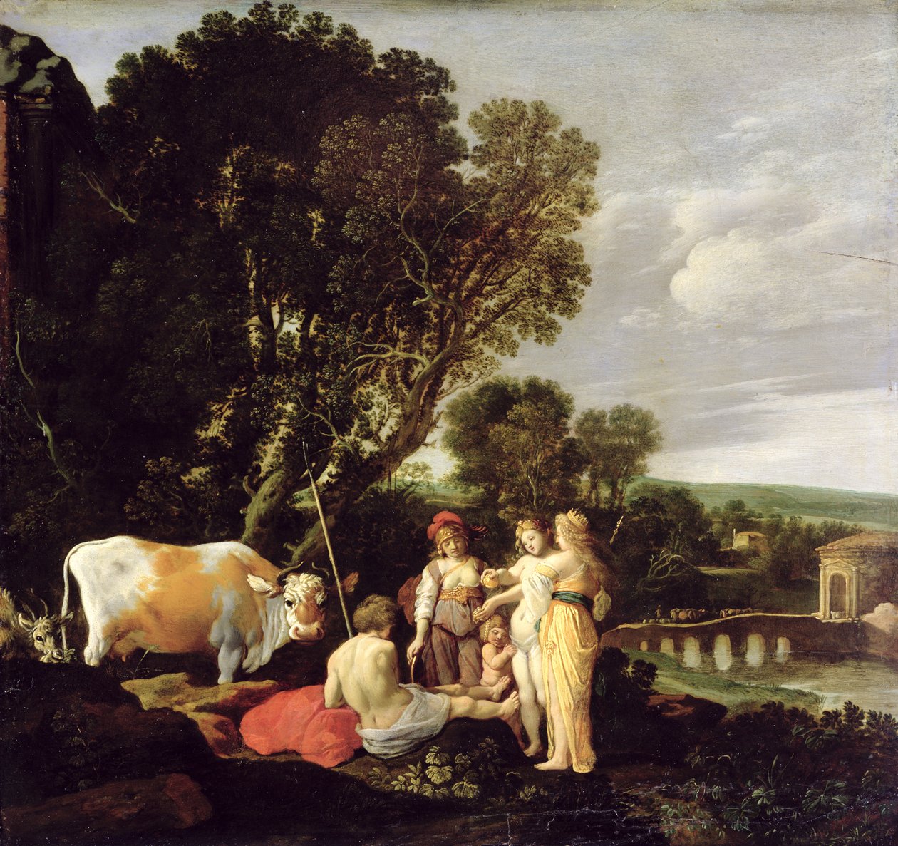 O julgamento de Paris, 1626 de Moyses or Moses Matheusz. van Uyttenbroeck