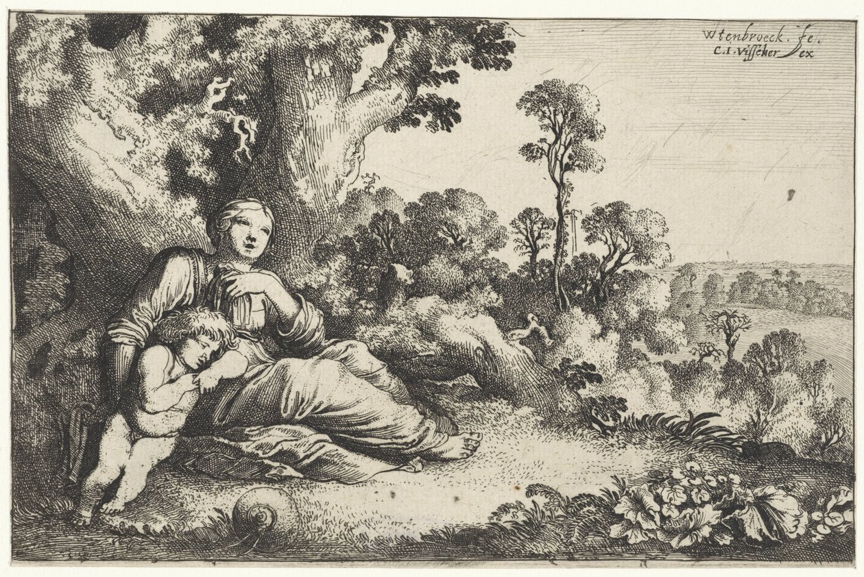 Hagar e Ishmael no deserto de Moyses van Wtenbrouck
