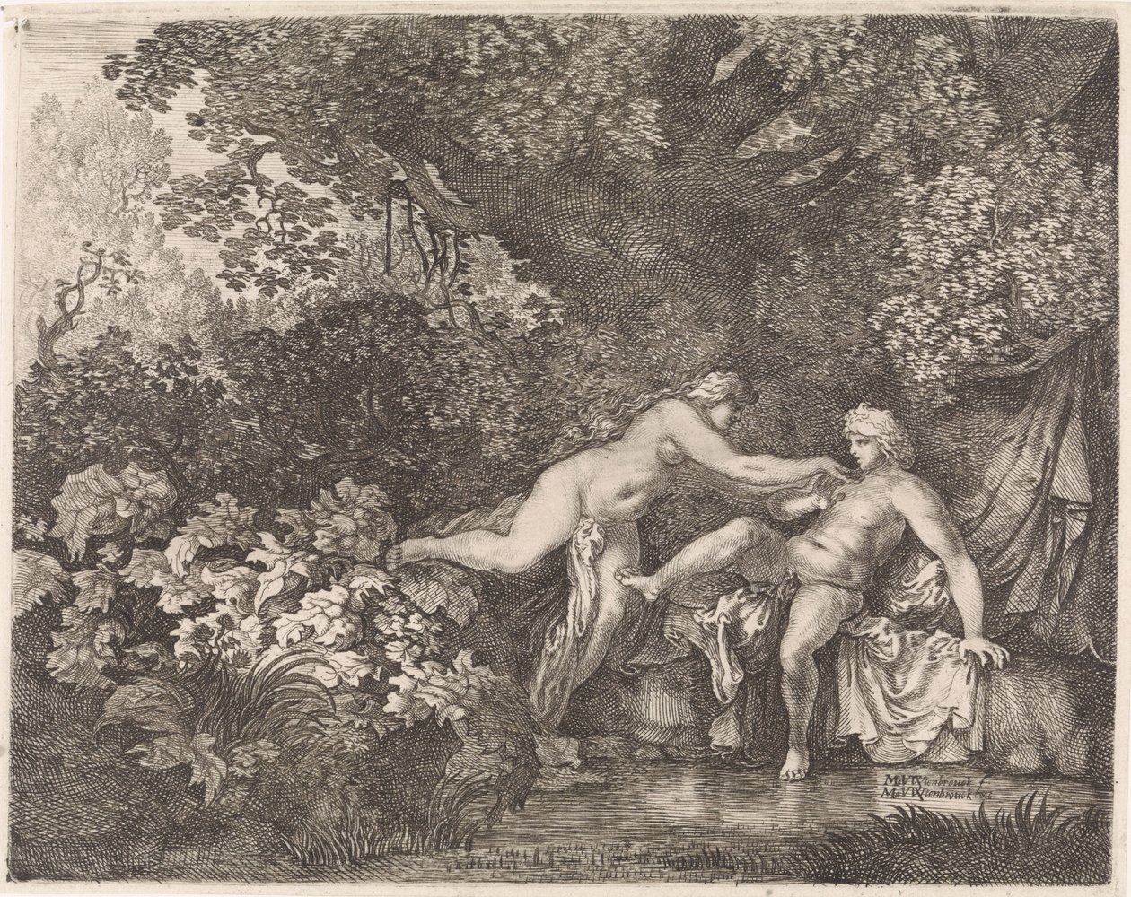 Salmacis e Hermafrodito de Moyses van Wtenbrouck
