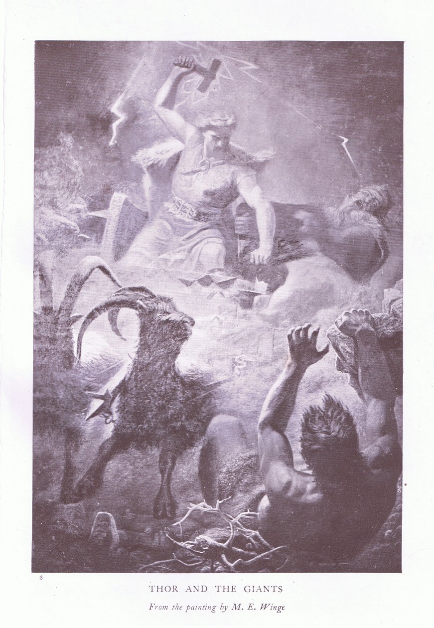 Thor e os gigantes, década de 1920 de Mårten Eskil Winge