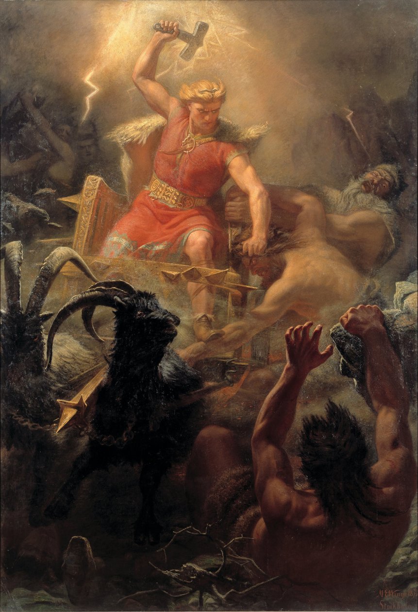 Thors luta com os gigantes de Mårten Eskil Winge