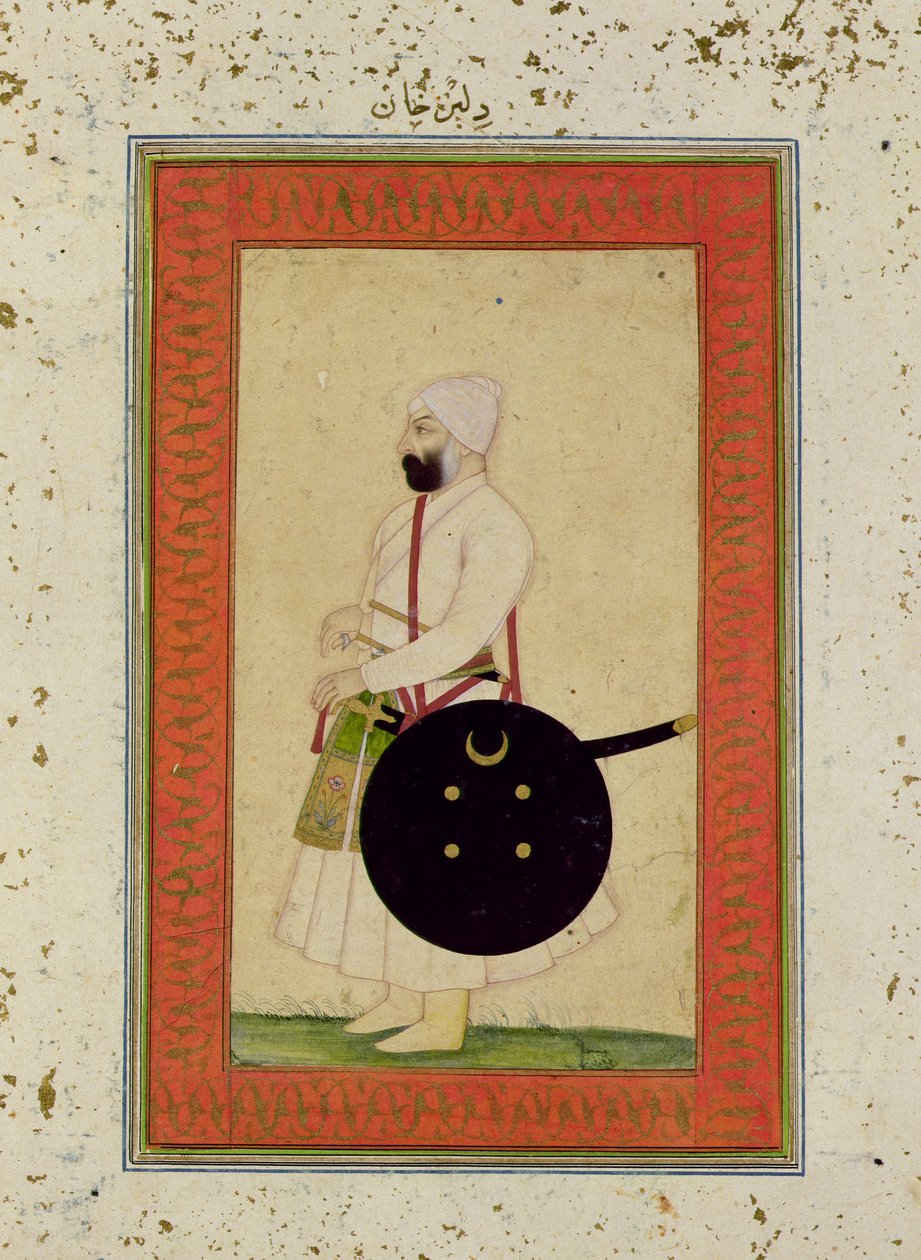 Retrato de Dilir Khan, c.1760, do Álbum Large Clive de Mughal School