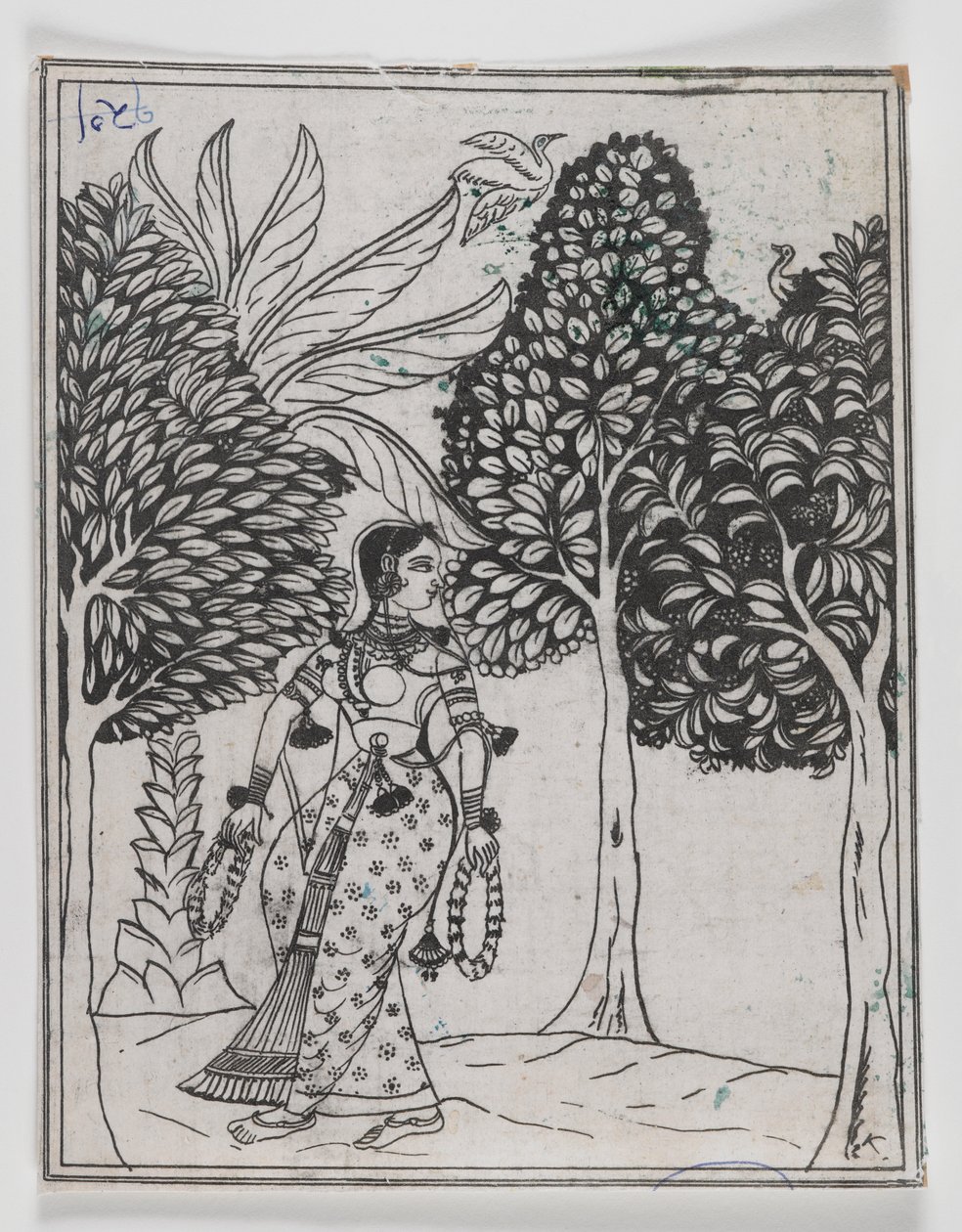 Kamod Ragini, 1605-1610 (tinta no papel) de Mughal School