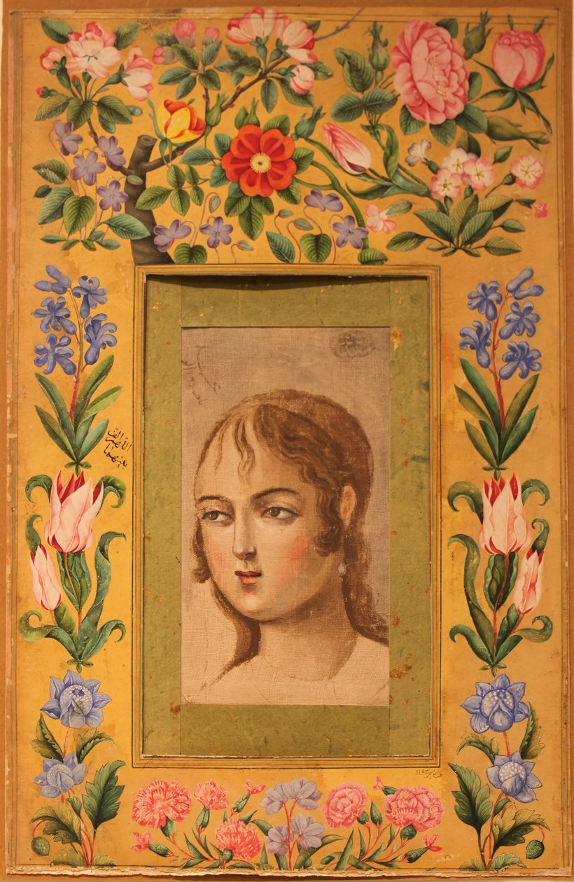 Pintura de uma jovem bela, anos 1740-50 de Muhammad Sadiq