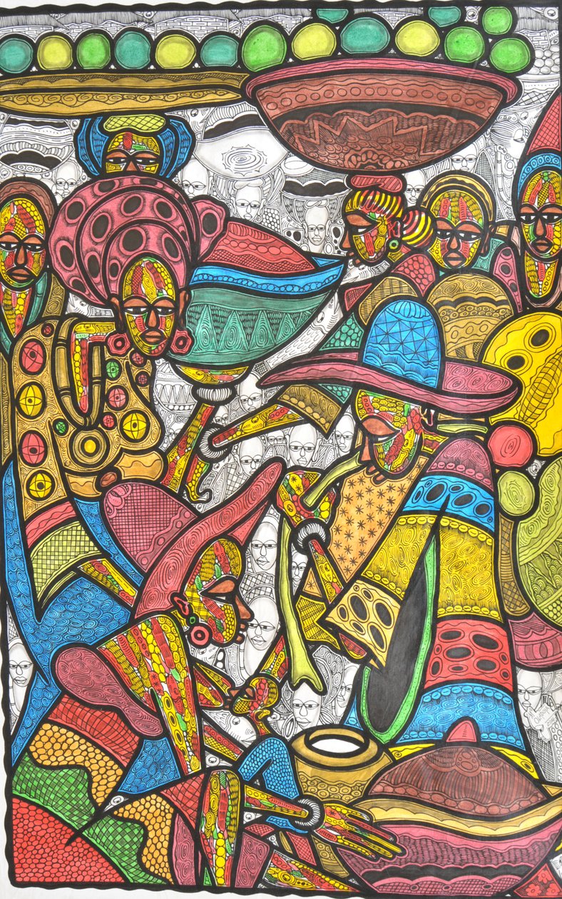 Mercado de Calabash de Muktair Oladoja
