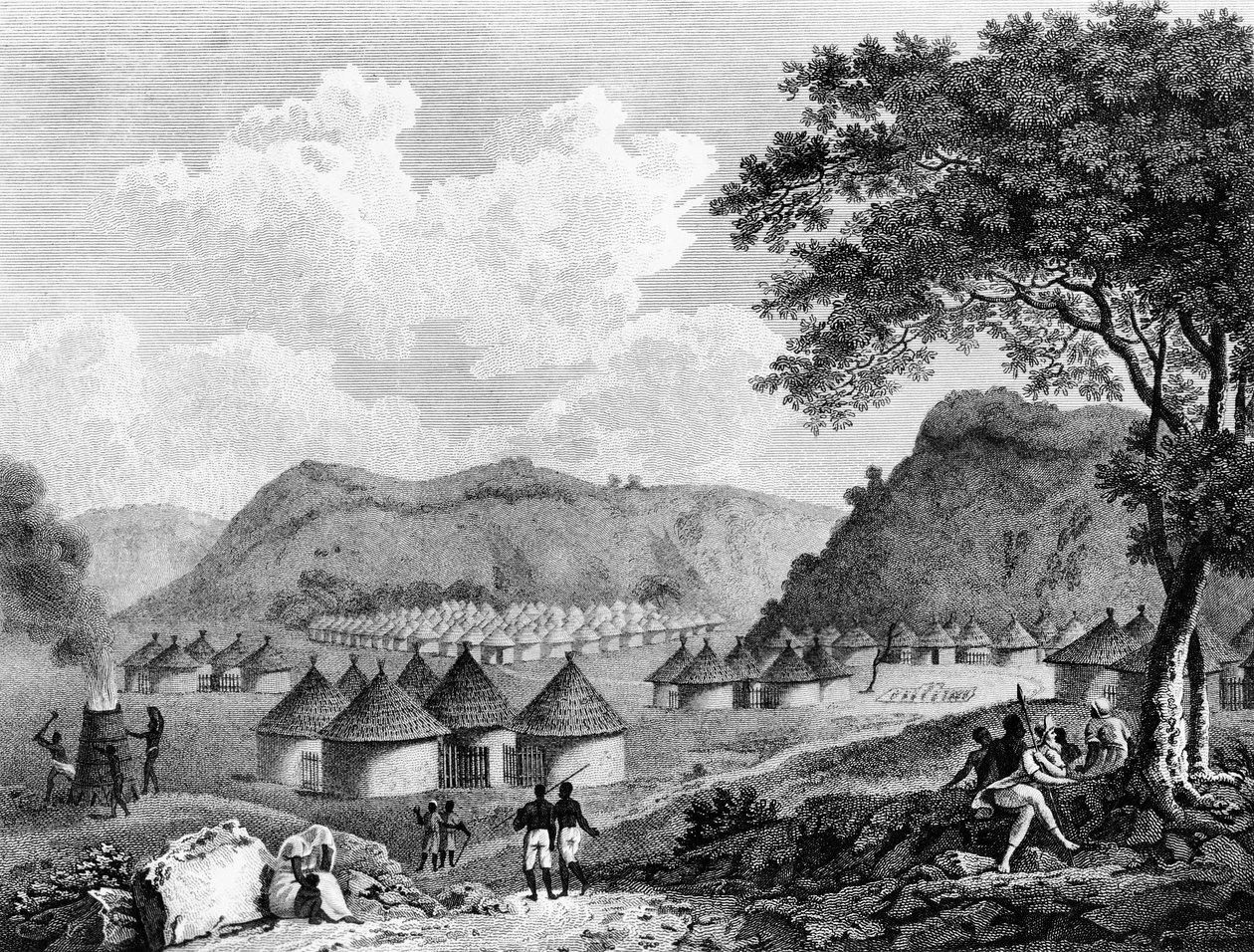 Vista, Kamalia, vila, viagens, interior, distritos, África, 1799 de Mungo Park
