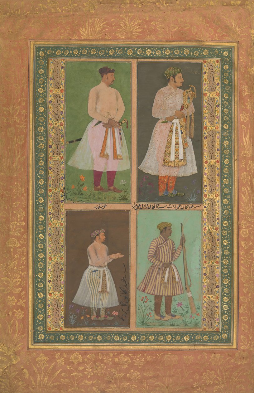 Quatro Retratos: superior esquerdo Um Raja Talvez Raja Sarang Rao, de Balchand..., ca. 1610-15 de Murad